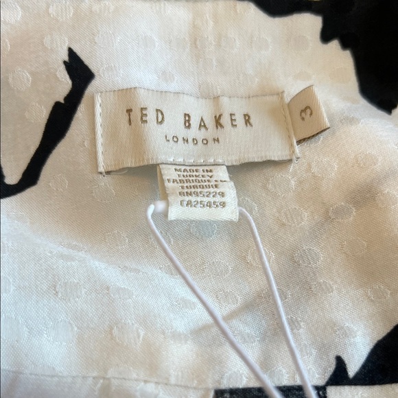 Ted Baker Black and White Floral Blouse - Picture 2 of 12